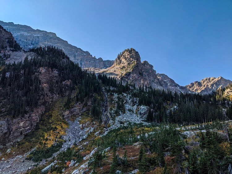 mountain over pinetrees