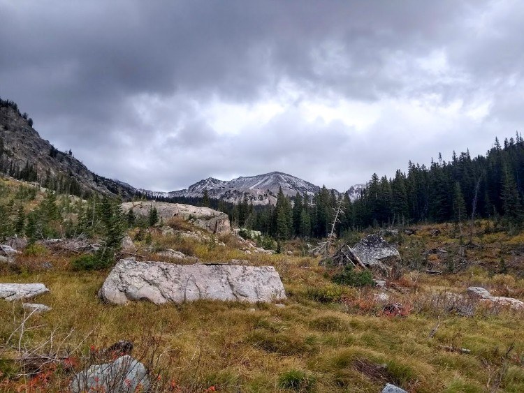 mountaintop in distance