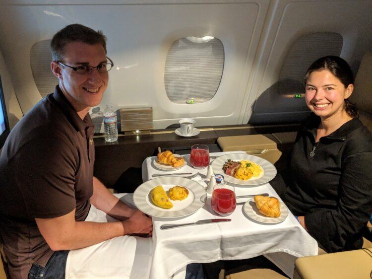 etihad first class dining