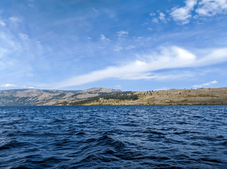 view of shore from fremont lake