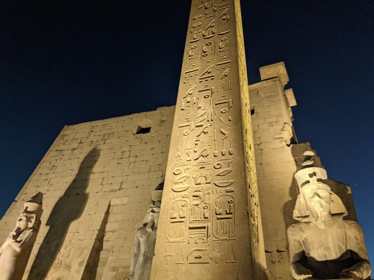 luxor temple at night