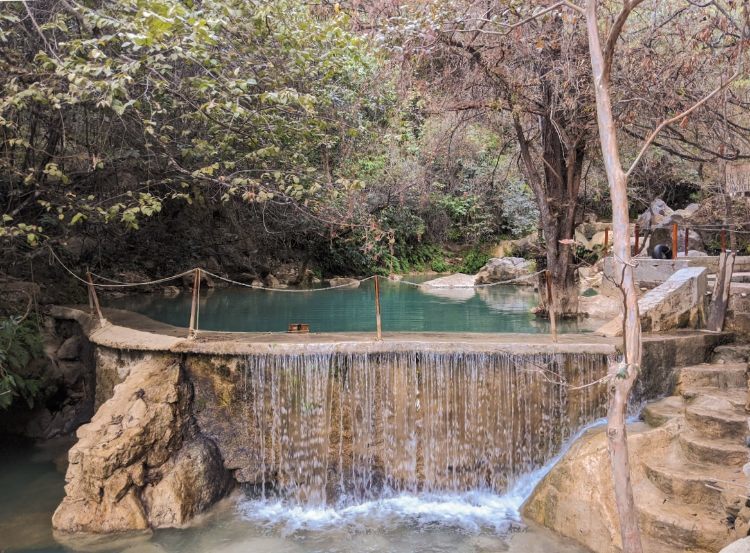 swimming pool at pozas azules