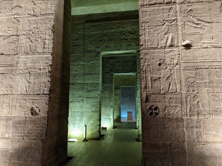 temple of philae at night