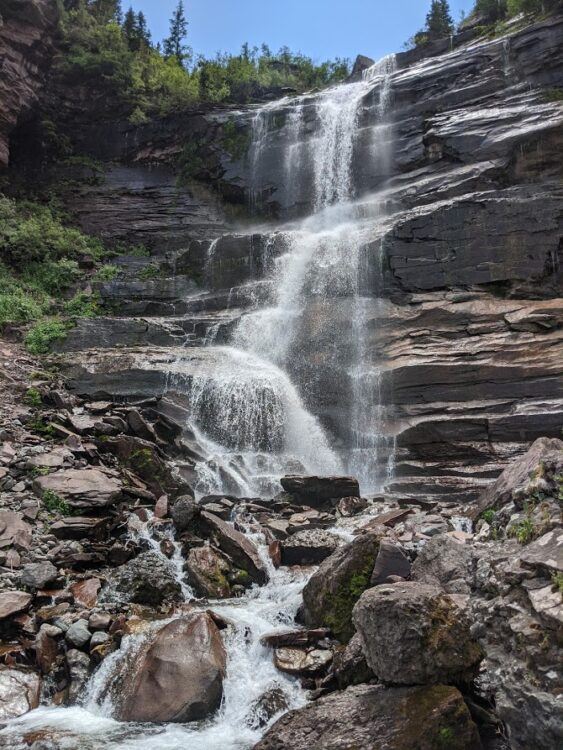 falls on bear creek trail telluride