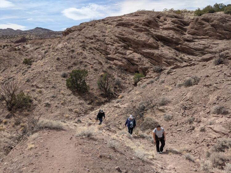 uphill hiking in san lorenzo canyon