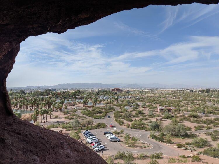 view from hole in the rock