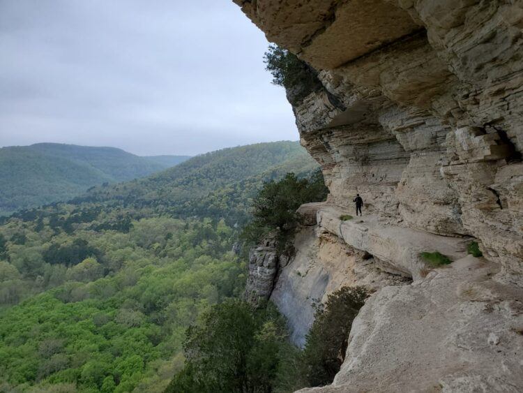 walking along the goat trail