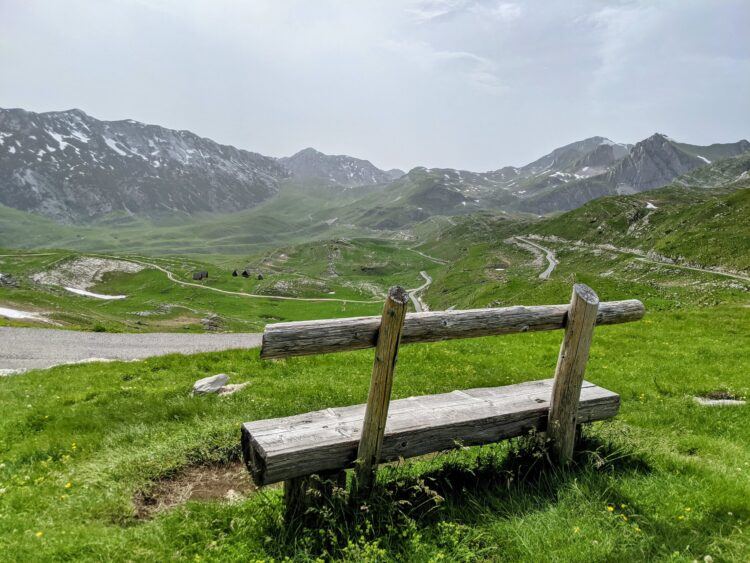 durmitor ring road bench