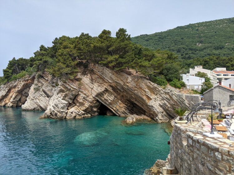 cliffs by the sea in petrovac montenegro