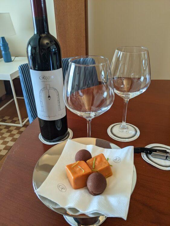 wine and petit fours