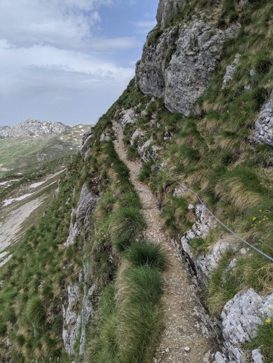 narrow ridgeline trail