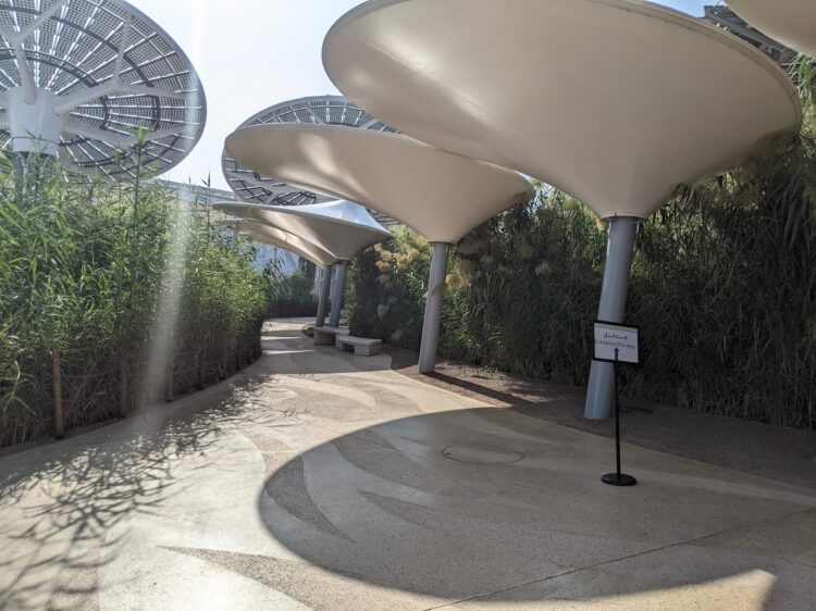 entrance to sustainability pavilion at world expo