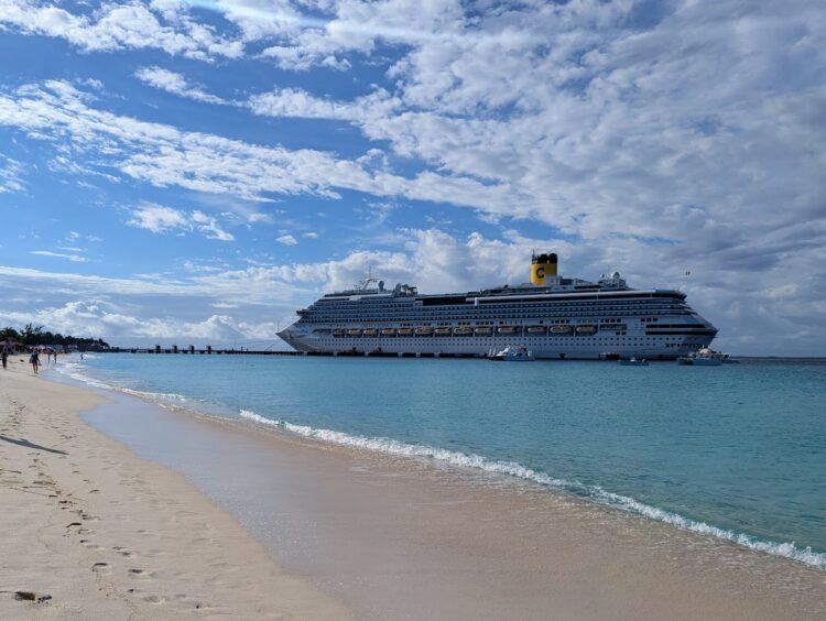 Costa Pacifica docked in Turks and caicos