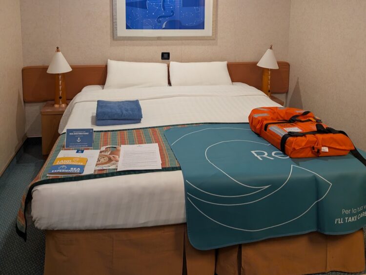inside cabin on Costa pacifica