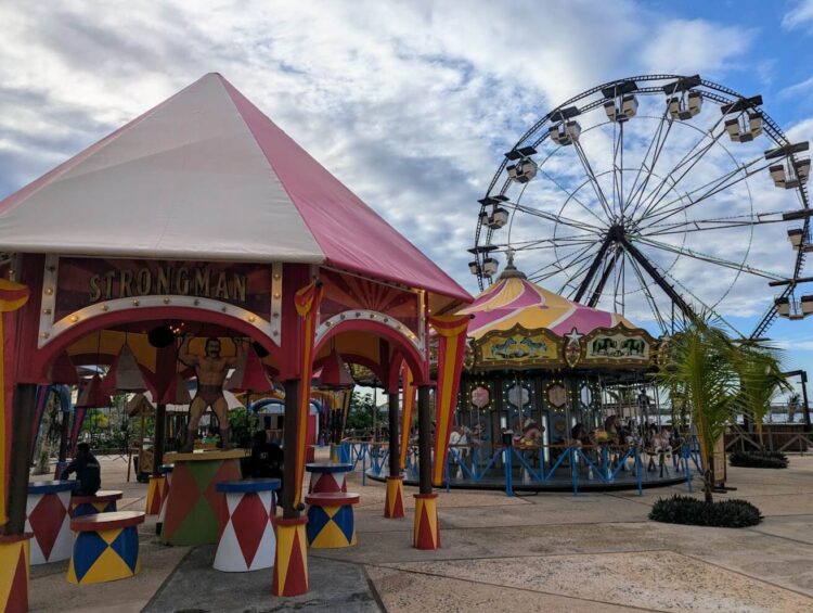 view of Cabo Rojo's rides and games