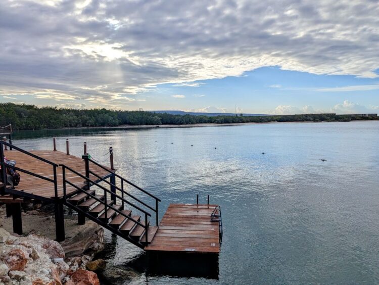 steps leading into the water at Cabo rojo